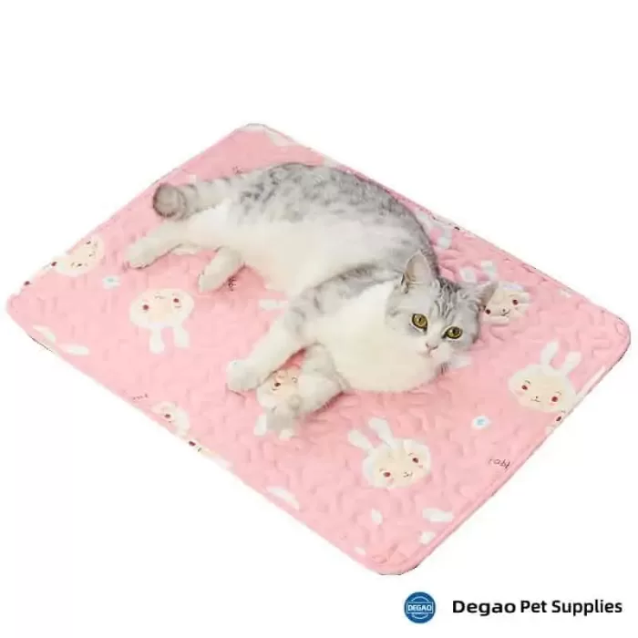 Item No.: DGM2262P Item Name: Pink Bunny Pet Mat Material: Pure Cotton Item Size: Medium  500*400mm / 10 pounds Remark: Small: 400*300mm / 5 pounds Medium: 500*400mm / 10 pounds Large: 600*450mm / 20 pounds X-Large: 700*500mm / 40 pounds 2X-Large: 900*700mm / 70 pounds 1) Customization accept.