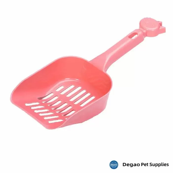 Item No.: DGP226D215 Item Name: Pink Cat Litter Shovel Material: Plastic Item Size: 200*85mm Remark: 1) Customization accept.