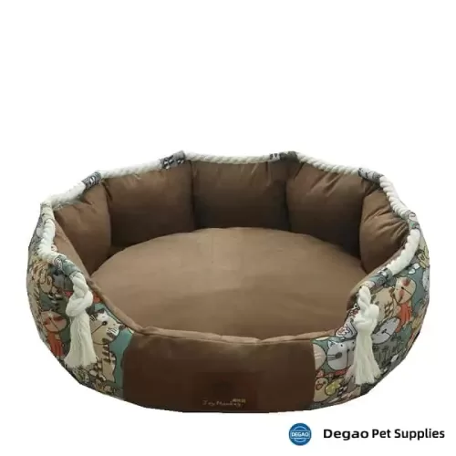 Item No.: DGP226H614 Item Name: Coffee Pet Bed Material: PP Cotton Item Size: M: 450*450*160mm Remark: 1) M: 450*450*160mm      L: 500*550*200mm   XL: 650*650*200mm 2) Customization accept.