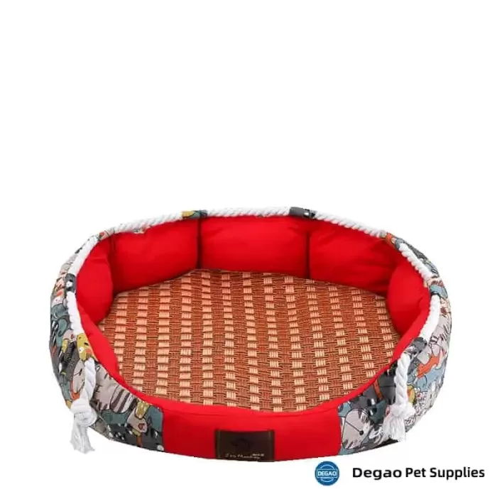 Item No.: DGP226H619 Item Name: Red Cool Mat Pet Bed Material: PP Cotton Item Size: M: 450*450*160mm Remark: 1) M: 450*450*160mm      L: 500*550*200mm   XL: 650*650*200mm 2) Customization accept.