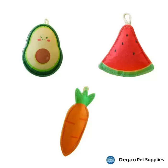 Item No.: DGP226E319 Item Name: Watermelon Avocado Radish Cat Toys Material: Felt, PP Cotton, Catnip Item Size: 120*80*15mm Remark: 1) Customization accept.