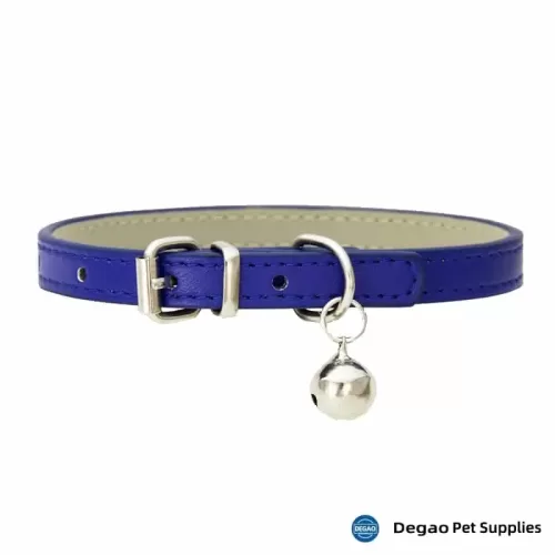 Item No.: DGP226G322 Item Name: Dark Blue Leather Pet Collar Material: PU Leather, Metal Buckle Item Size: 15*300mm Remark: 1) Customization accept.