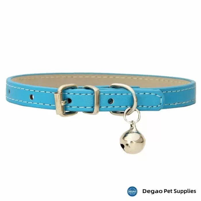 Item No.: DGP226G327 Item Name: Lake Blue Leather Pet Collar Material: PU Leather, Metal Buckle Item Size: 15*300mm Remark: 1) Customization accept.